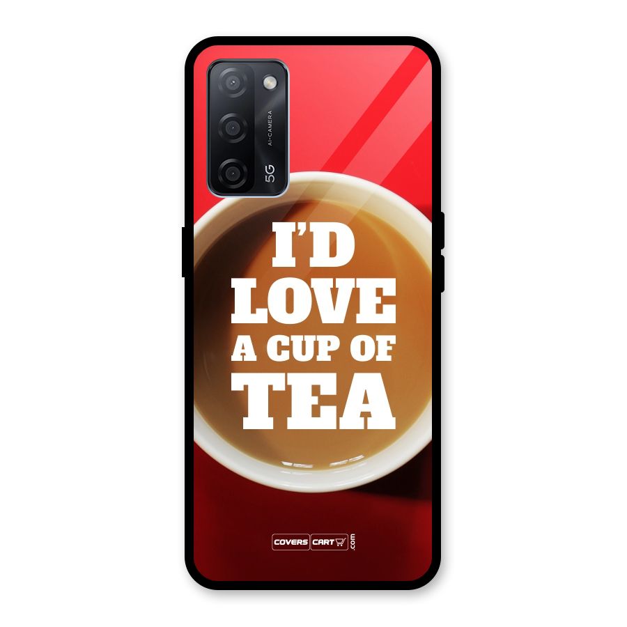 Cup of Tea Glass Back Case for Oppo A53s 5G