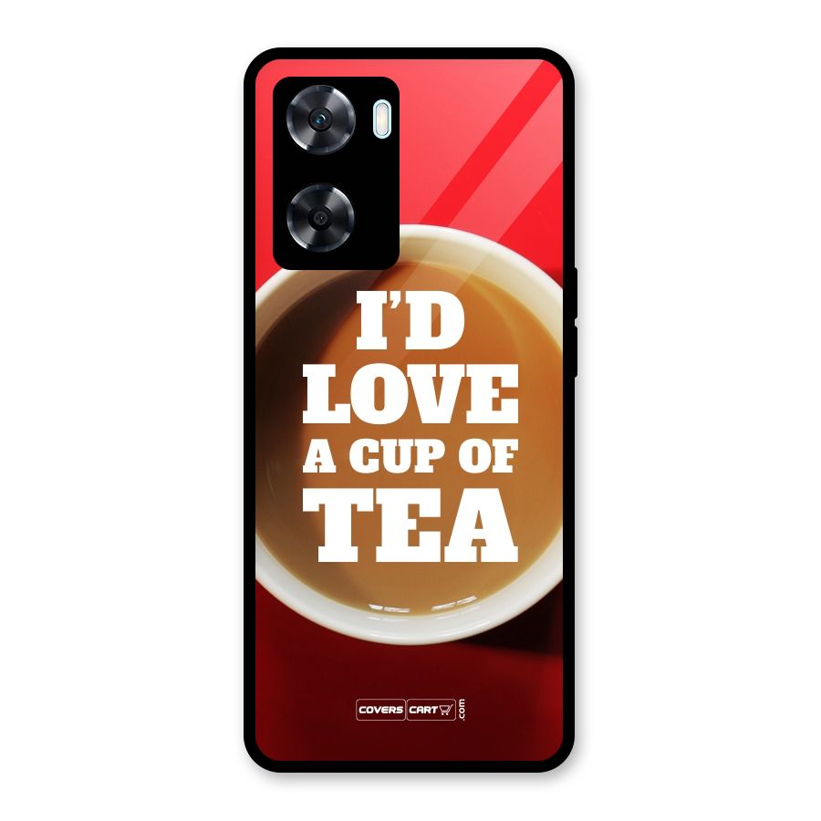 Cup of Tea Glass Back Case for Oppo A77