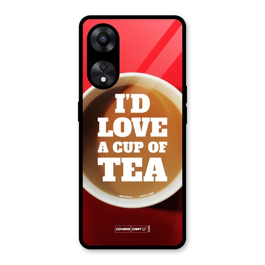 Cup of Tea Glass Back Case for Oppo A78