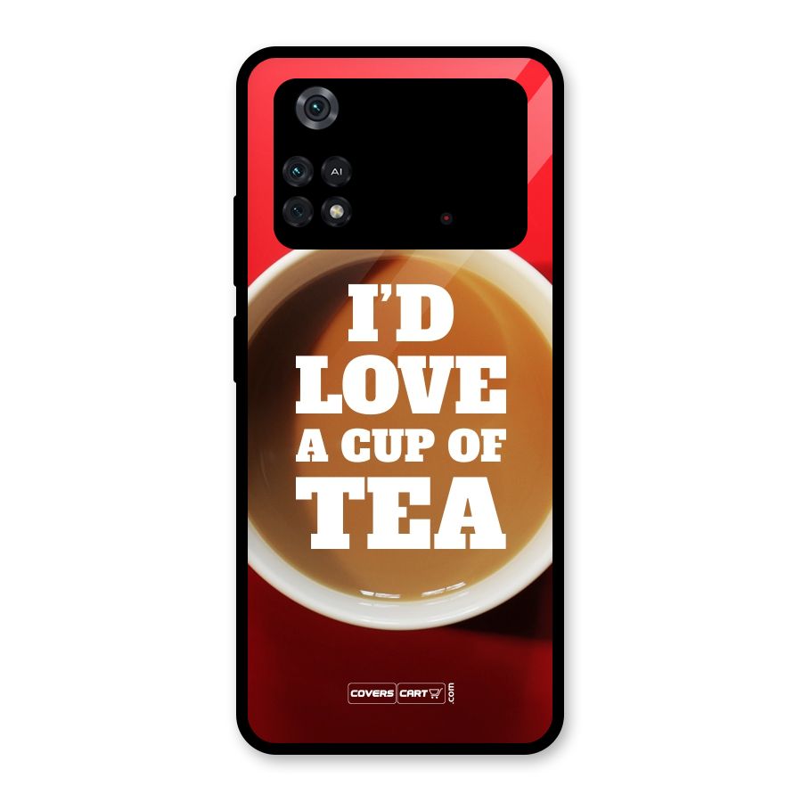 Cup of Tea Glass Back Case for Poco M4 Pro 4G