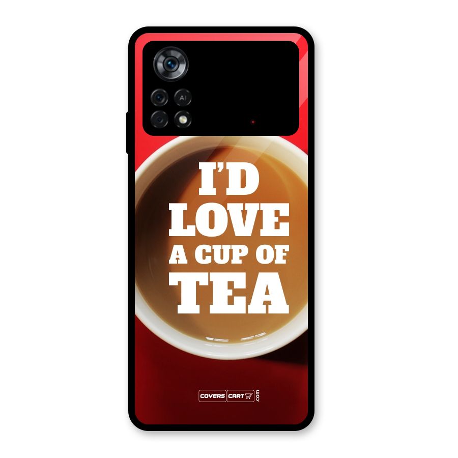 Cup of Tea Glass Back Case for Poco X4 Pro 5G