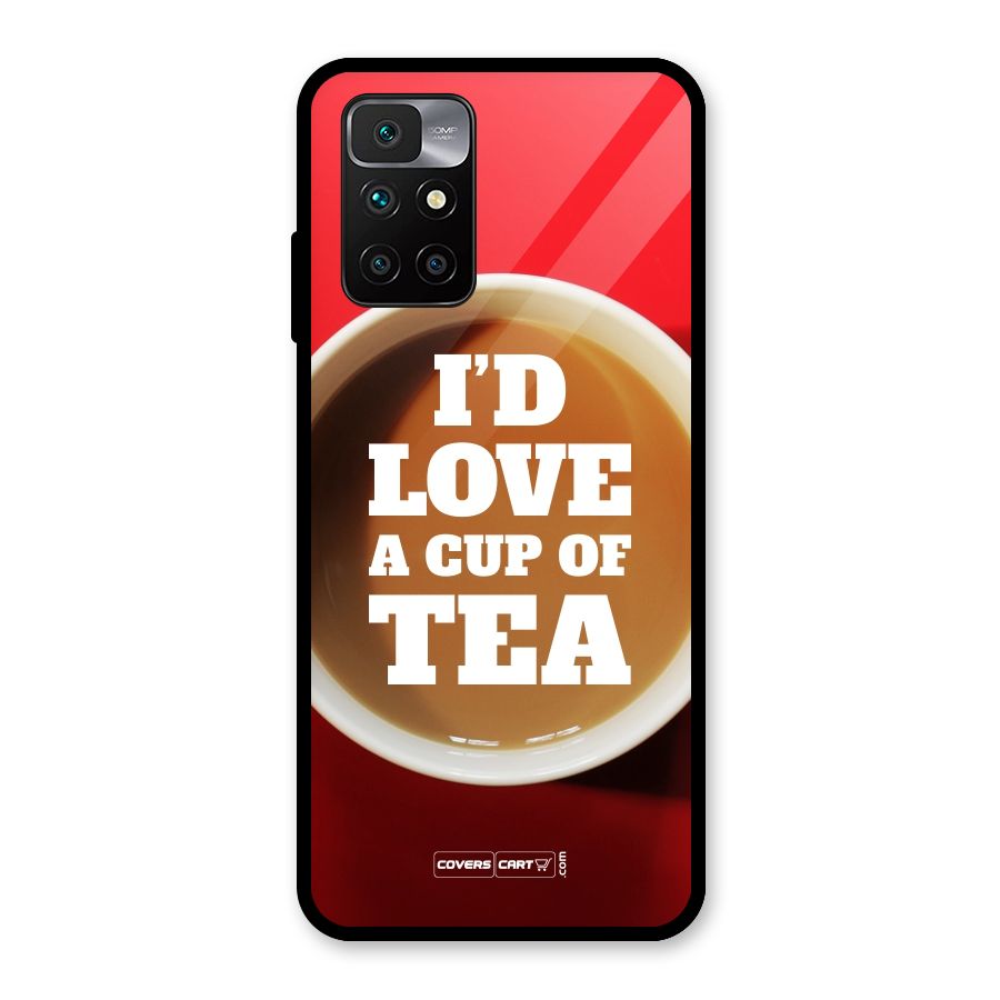 Cup of Tea Glass Back Case for Redmi 10 Prime