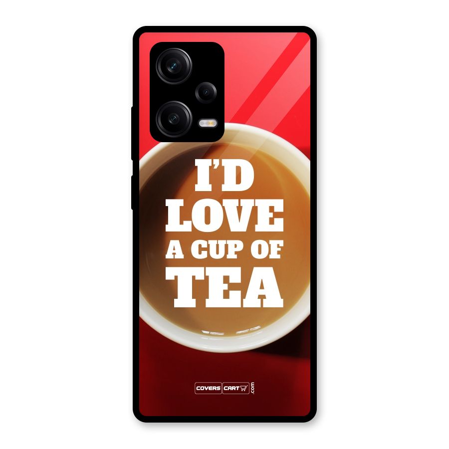 Cup of Tea Glass Back Case for Redmi Note 12 Pro