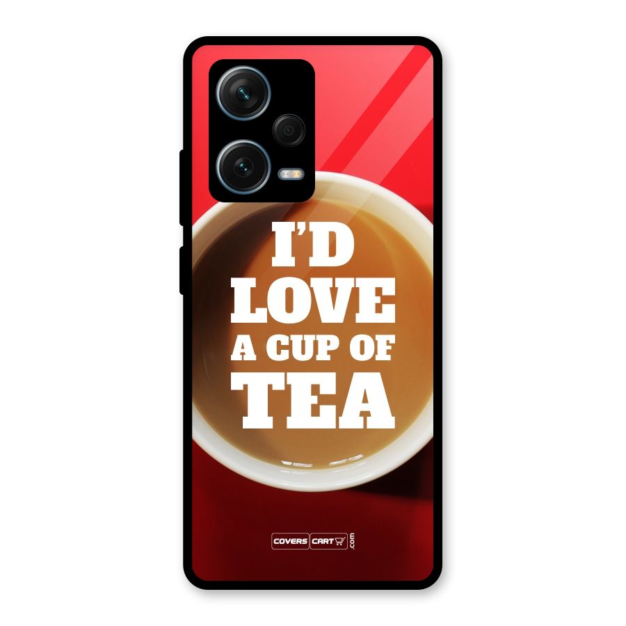 Cup of Tea Glass Back Case for Redmi Note 12 Pro Plus 5G
