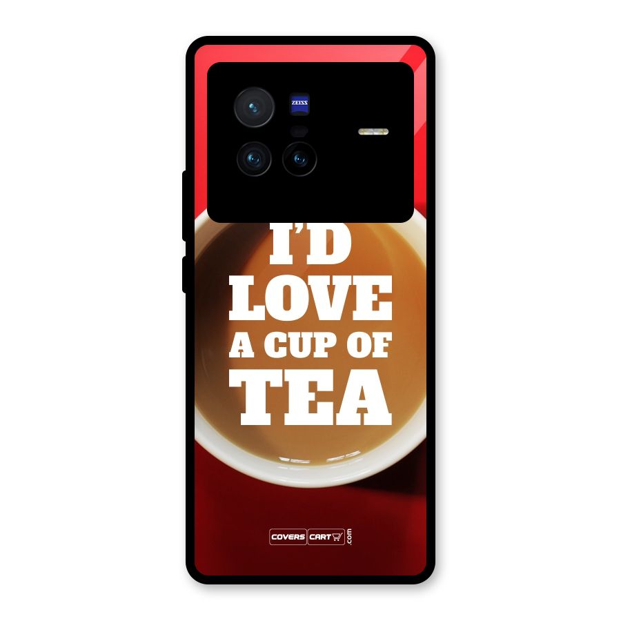 Cup of Tea Glass Back Case for Vivo X80