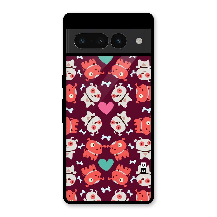 Cut Dog Design Glass Back Case for Google Pixel 7 Pro