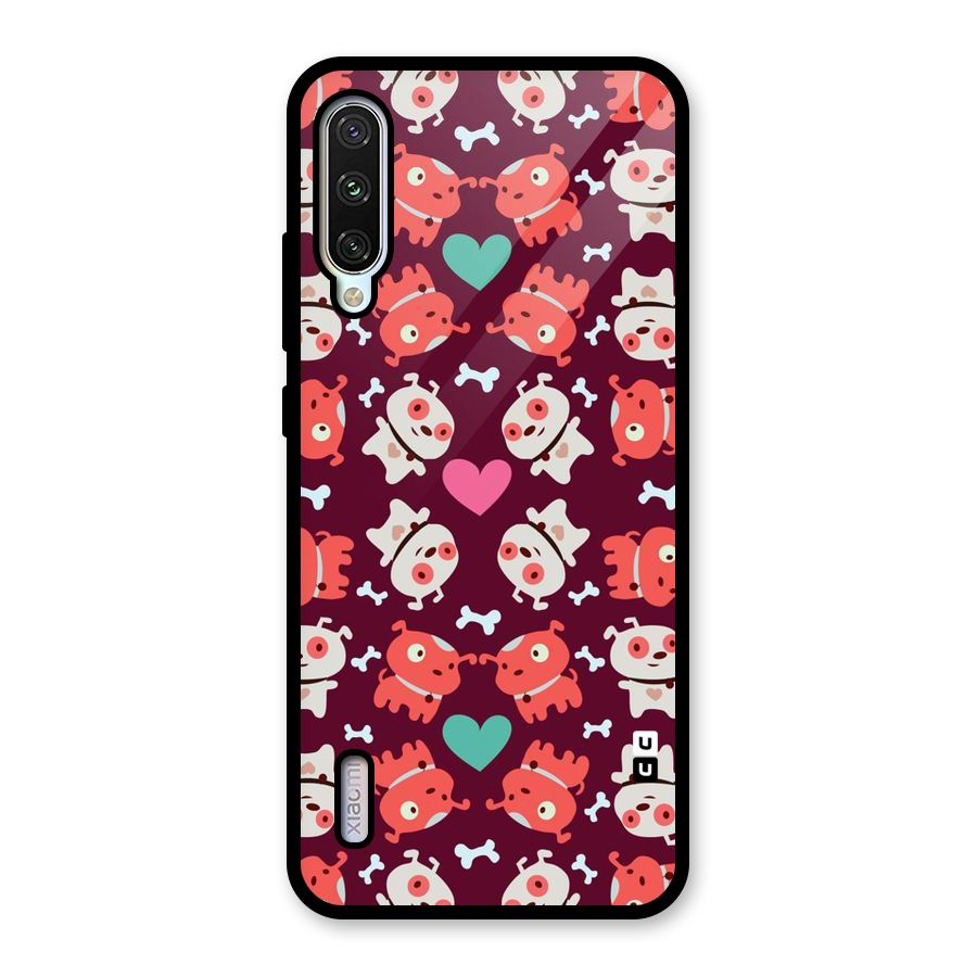 Cut Dog Design Glass Back Case for Mi A3