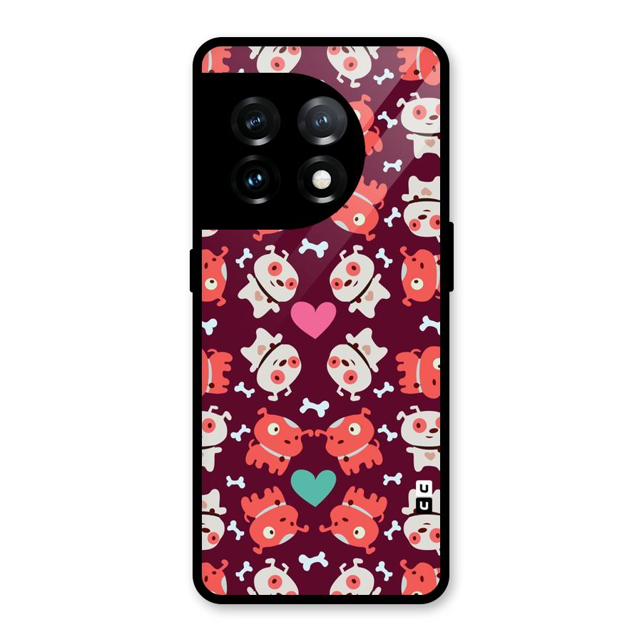 Cut Dog Design Glass Back Case for OnePlus 11