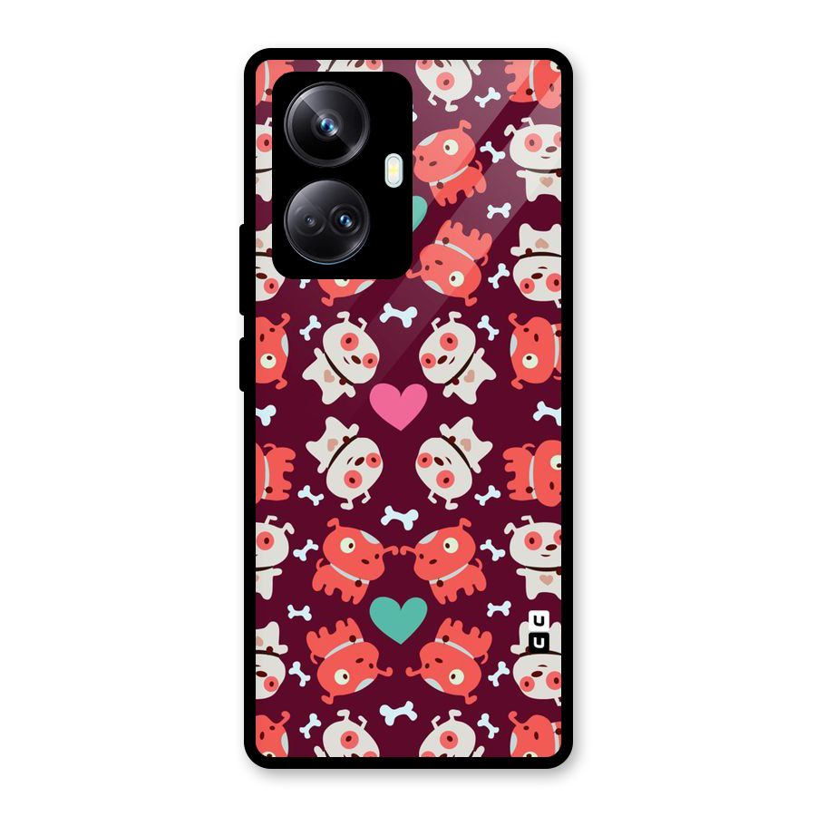 Cut Dog Design Glass Back Case for Realme 10 Pro Plus
