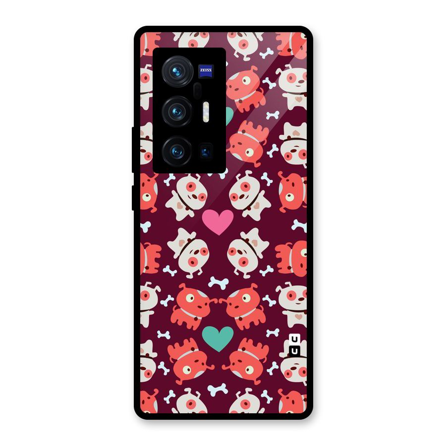 Cut Dog Design Glass Back Case for Vivo X70 Pro Plus