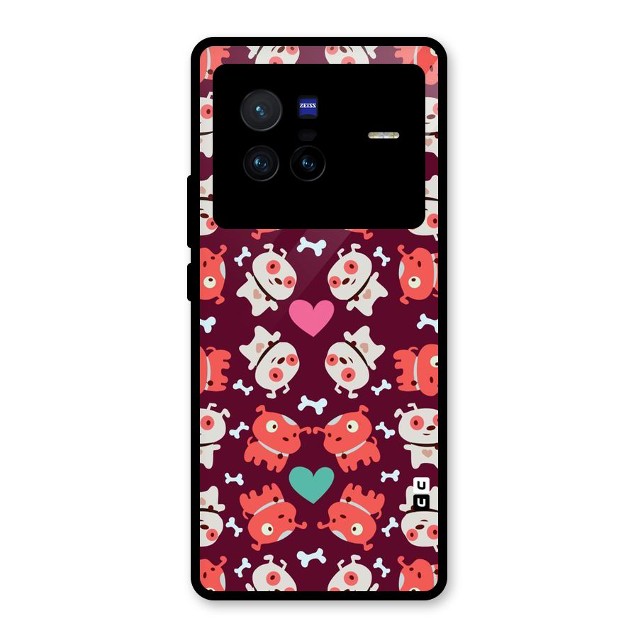 Cut Dog Design Glass Back Case for Vivo X80
