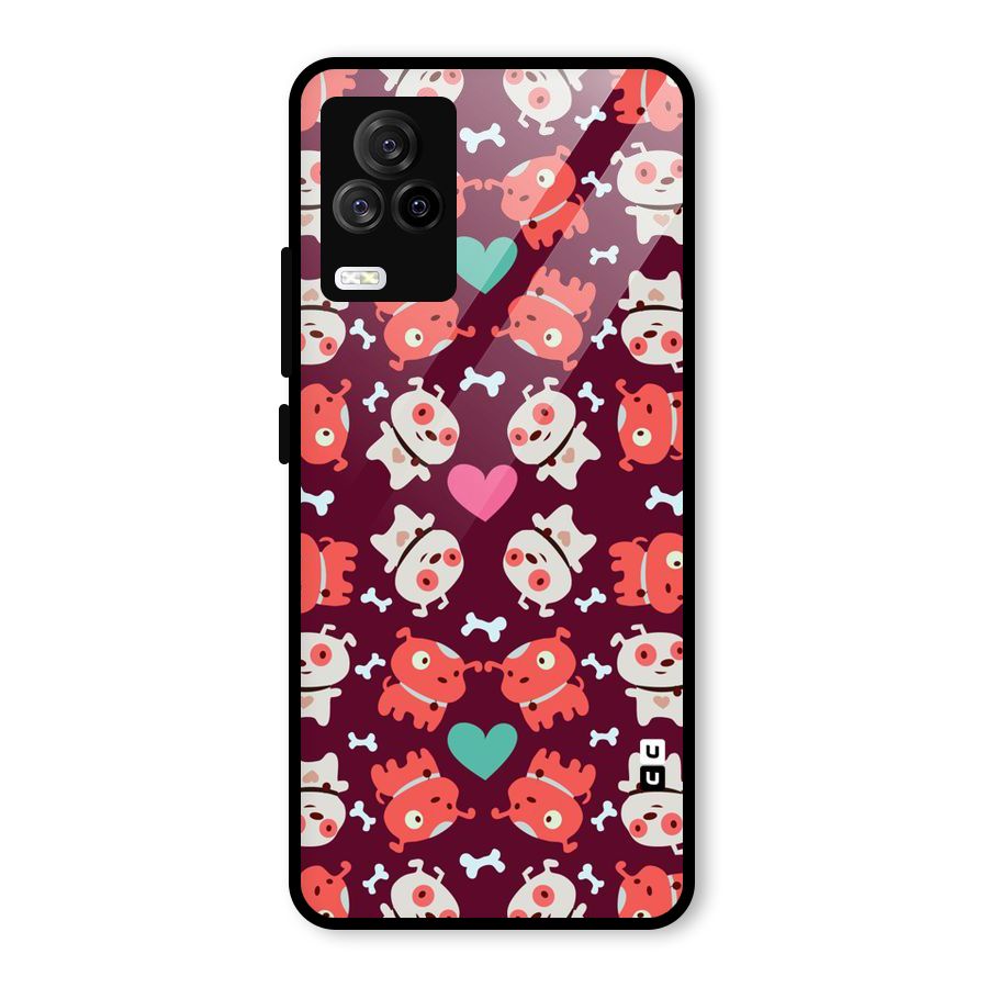 Cut Dog Design Glass Back Case for Vivo iQOO 7 Legend 5G