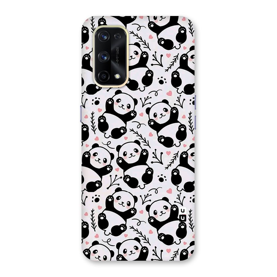 Cute Adorable Panda Pattern Glass Back Case for Realme X7 Pro