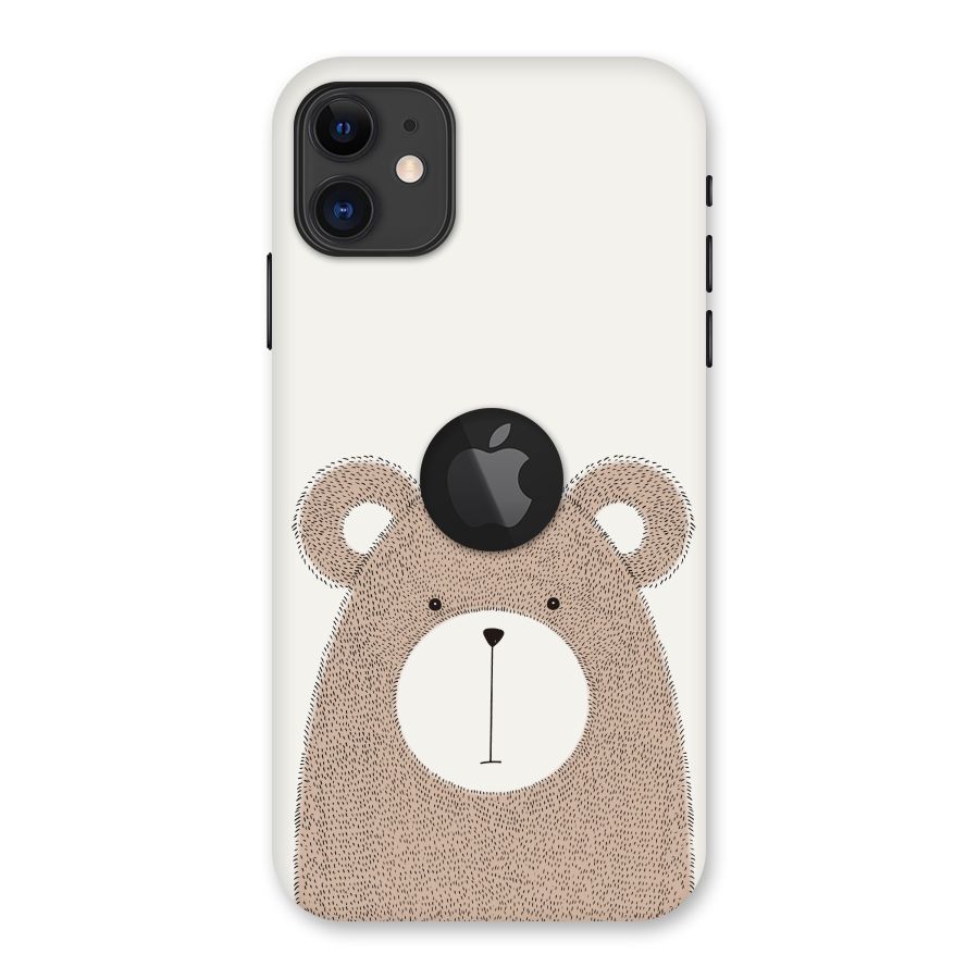 Cute Bear Back Case for iPhone 11 Logo Cut