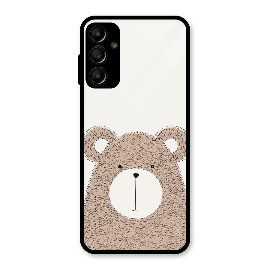 Cute Bear Glass Back Case for Galaxy A14 5G