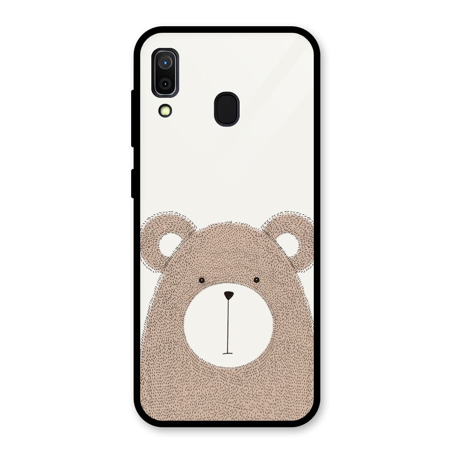 Cute Bear Glass Back Case for Galaxy A30