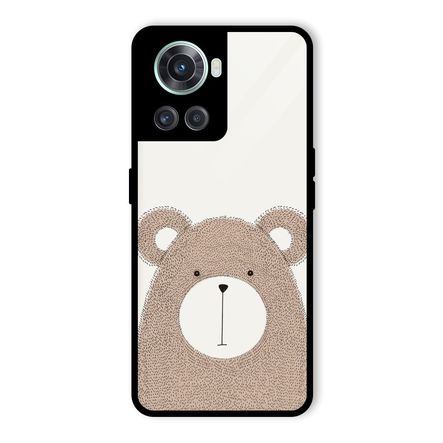 Cute Bear Glass Back Case for OnePlus 10R