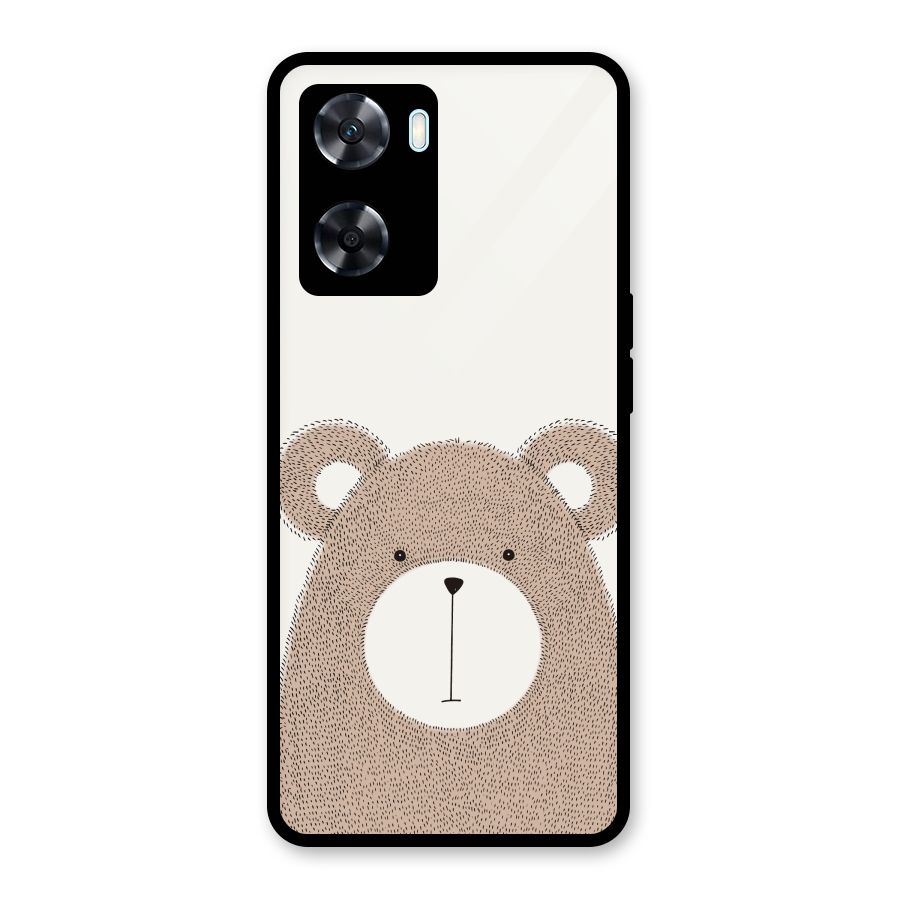 Cute Bear Glass Back Case for Oppo A77