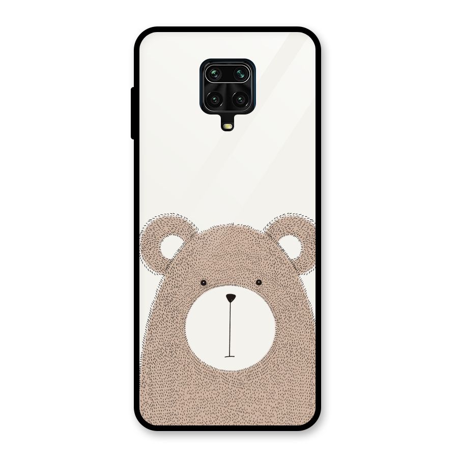 Cute Bear Glass Back Case for Poco M2 Pro