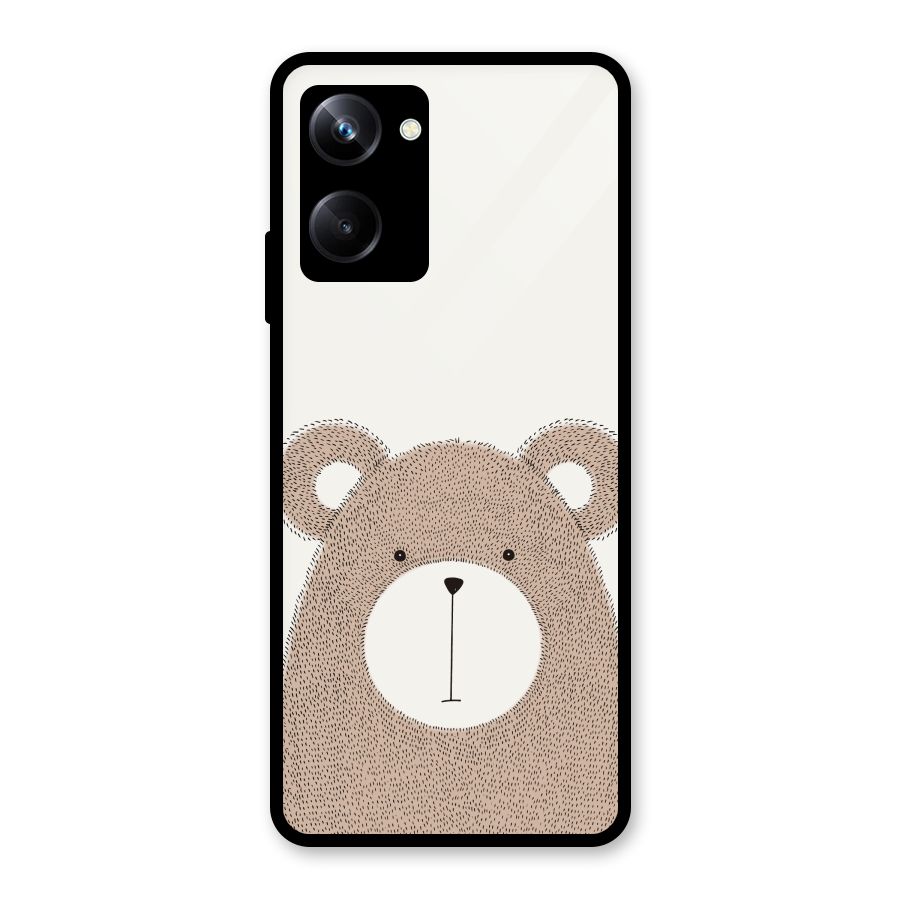 Cute Bear Glass Back Case for Realme 10 Pro