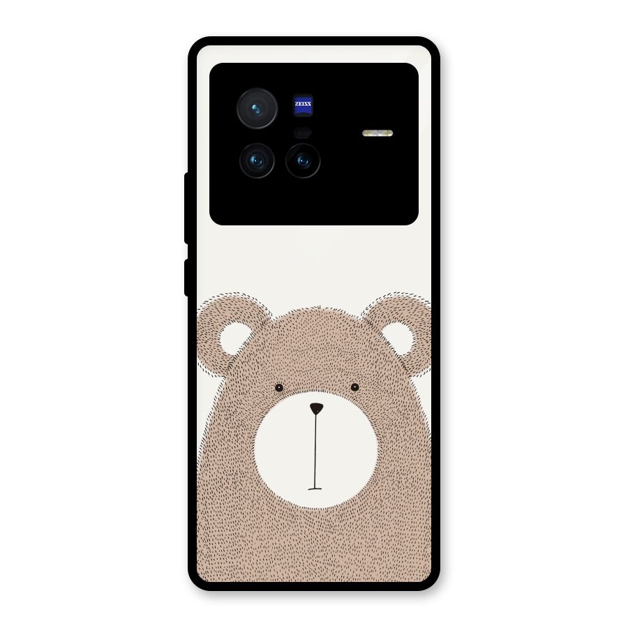 Cute Bear Glass Back Case for Vivo X80