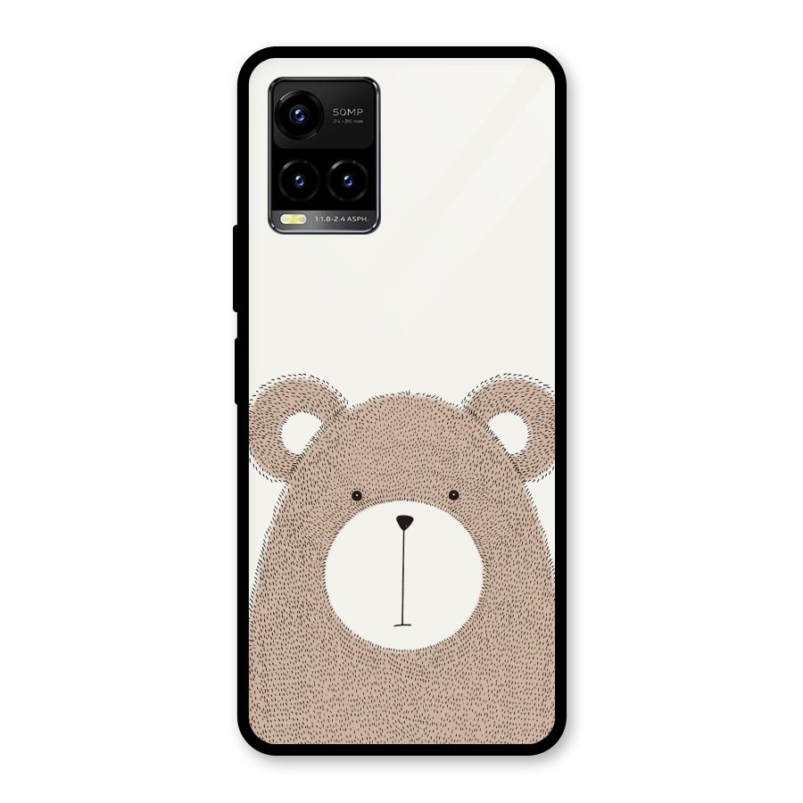 Cute Bear Glass Back Case for Vivo Y21T