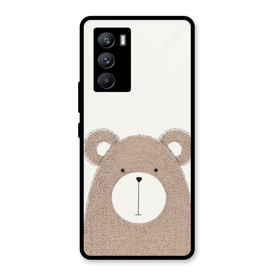 Cute Bear Glass Back Case for Vivo iQOO 9 SE