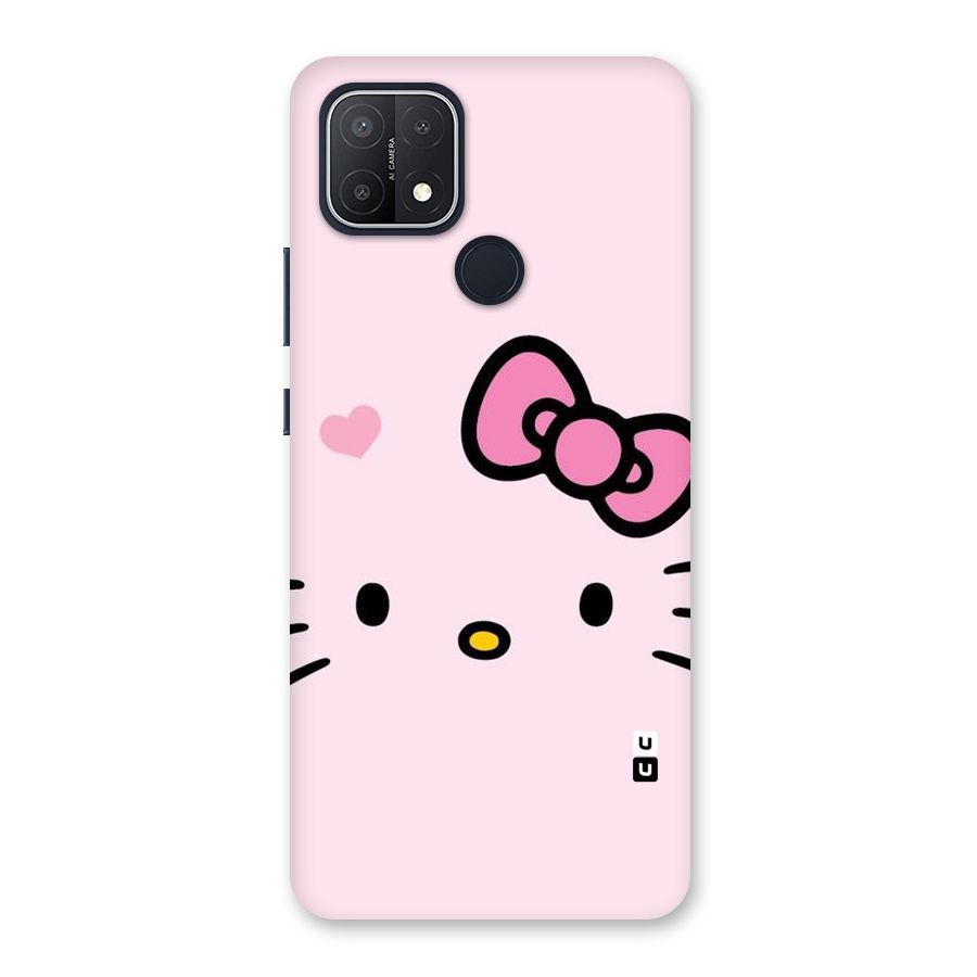 Cute Bow Face Back Case for Oppo A15