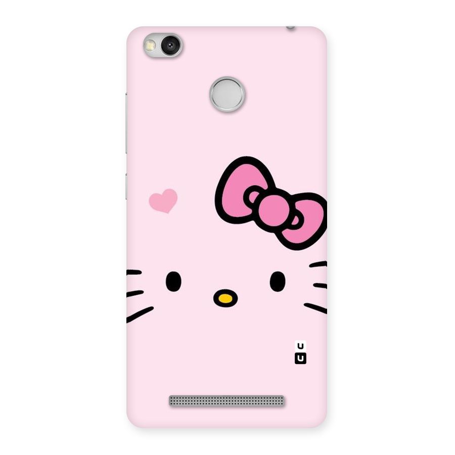 Cute Bow Face Back Case for Redmi 3S Prime