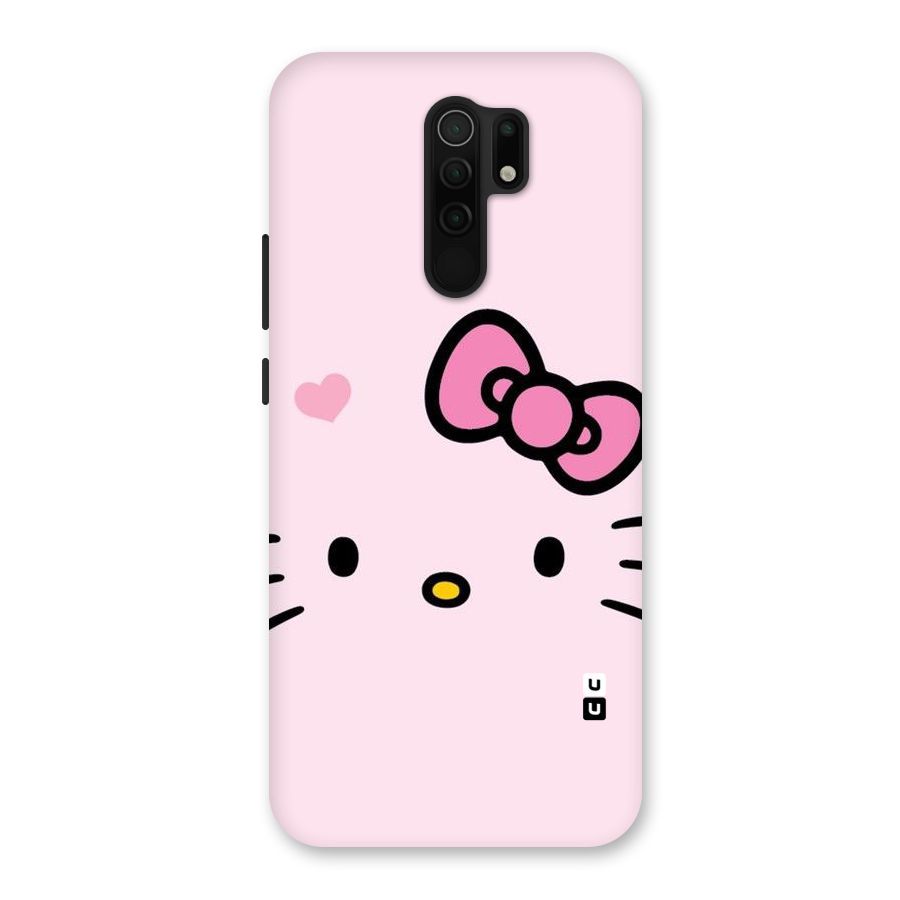 Cute Bow Face Back Case for Redmi 9 Prime