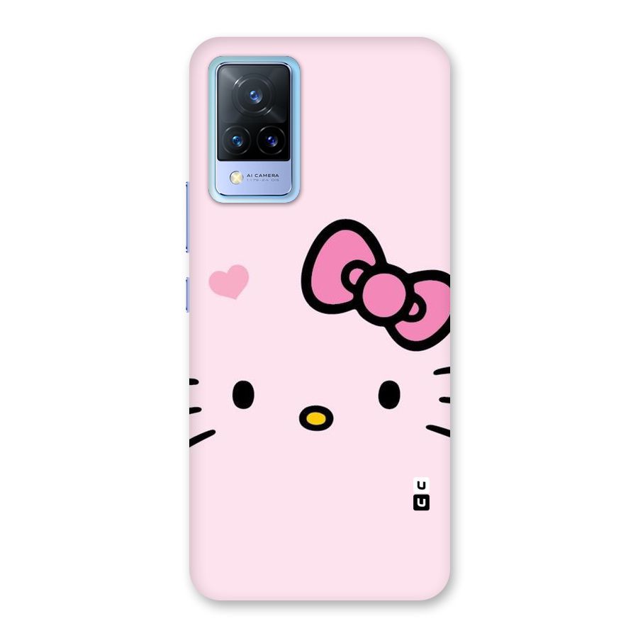 Cute Bow Face Back Case for Vivo V21 5G