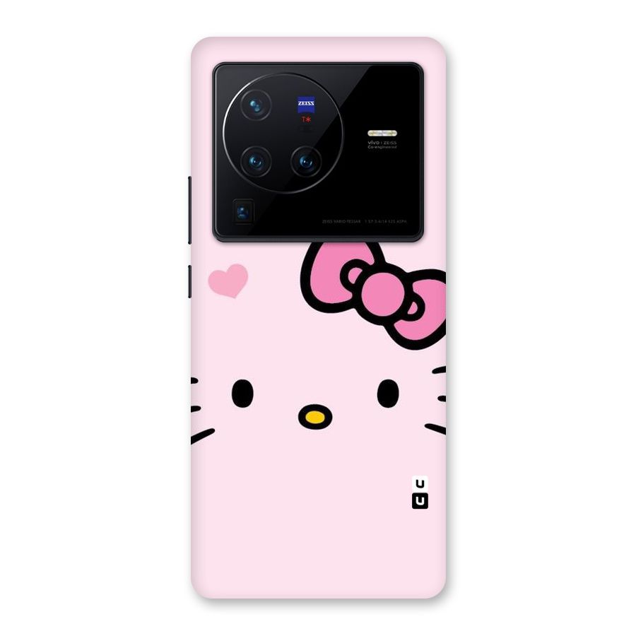 Cute Bow Face Back Case for Vivo X80 Pro