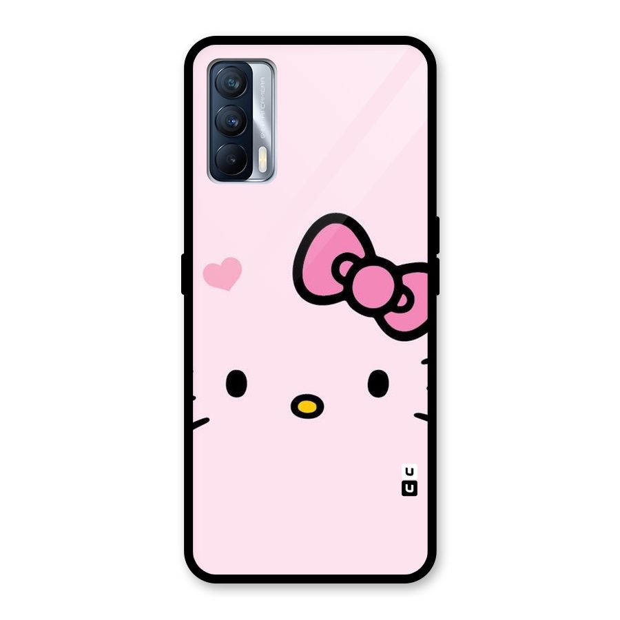 Cute Bow Face Glass Back Case for Realme X7
