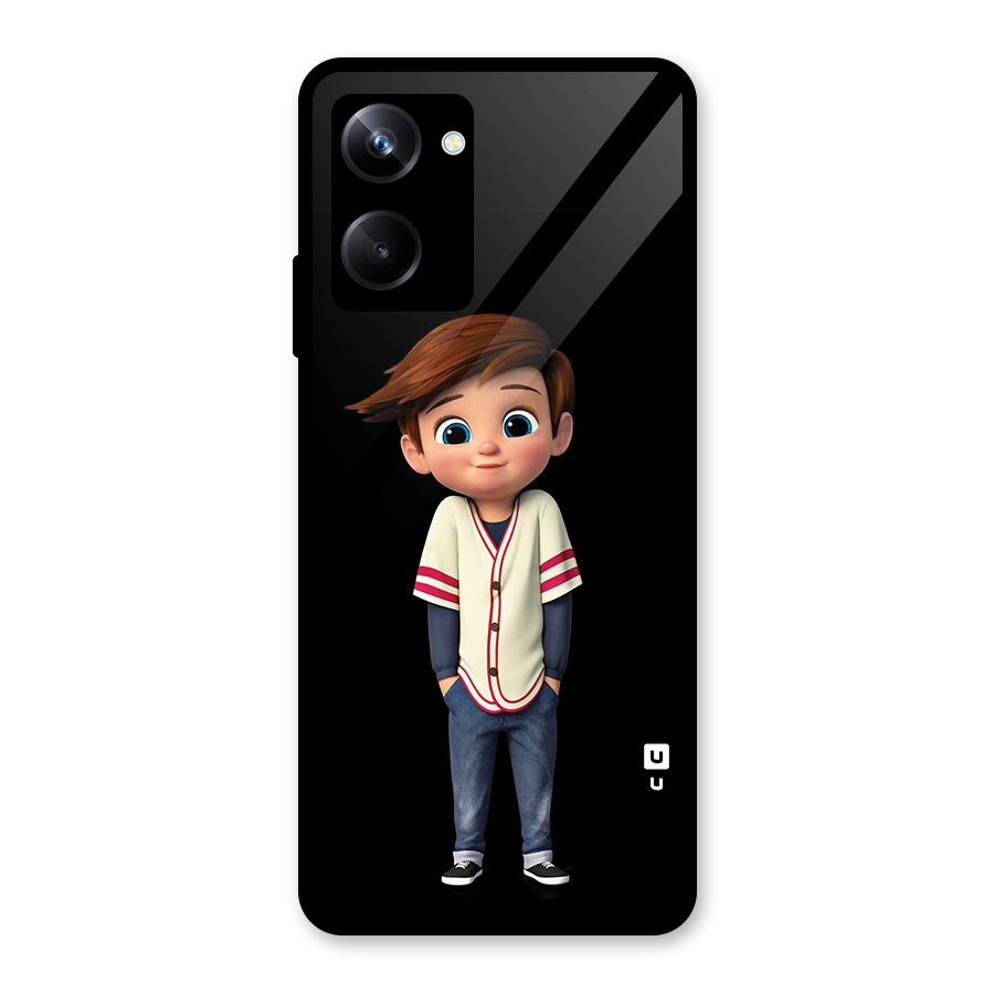 Cute Boy Tim Glass Back Case for Realme 10 Pro