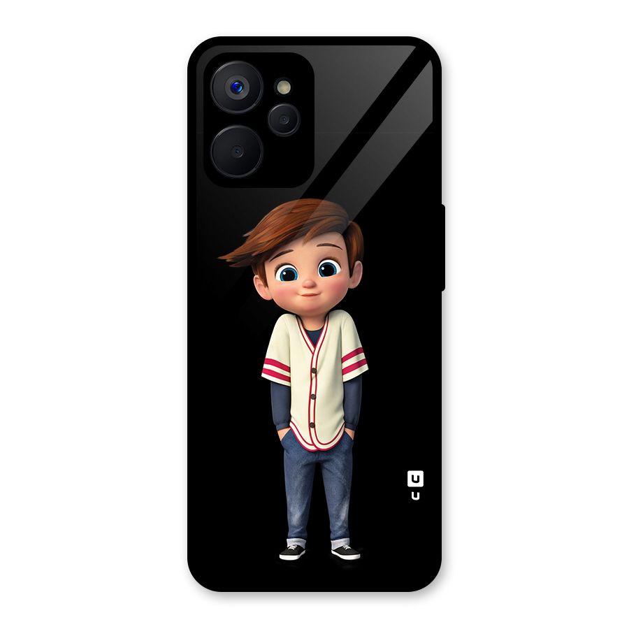 Cute Boy Tim Glass Back Case for Realme 9i 5G