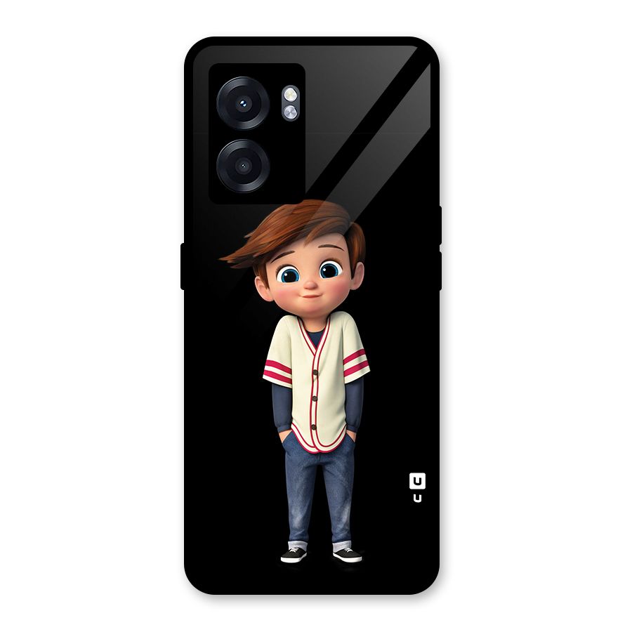 Cute Boy Tim Glass Back Case for Realme Narzo 50 5G