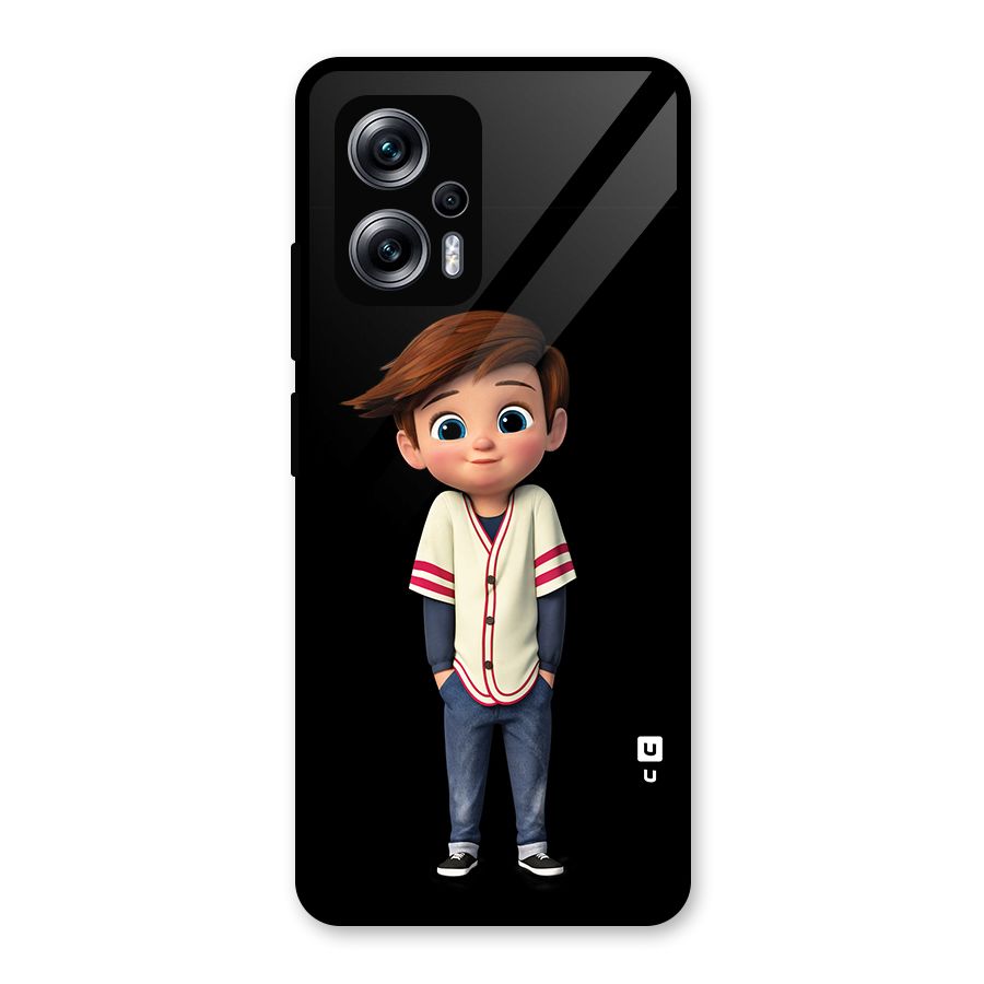 Cute Boy Tim Glass Back Case for Redmi K50i