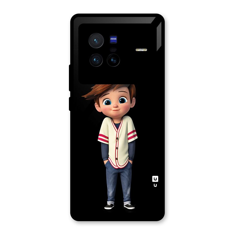Cute Boy Tim Glass Back Case for Vivo X80