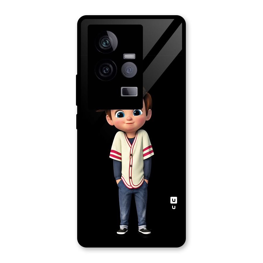 Cute Boy Tim Glass Back Case for Vivo iQOO 11 5G