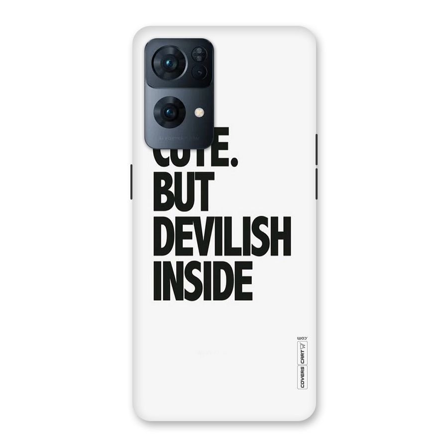 Cute But Devil Back Case for Oppo Reno7 Pro 5G