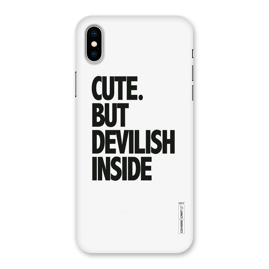 Cute But Devil Back Case for iPhone XS