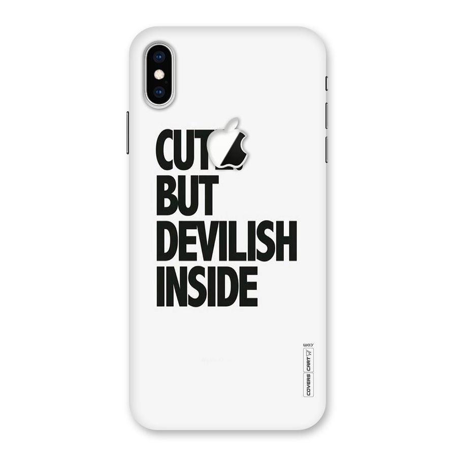 Cute But Devil Back Case for iPhone XS Max Apple Cut