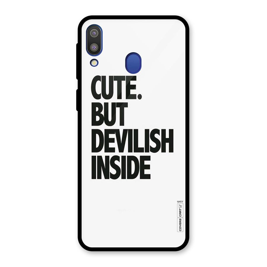 Cute But Devil Glass Back Case for Galaxy M20