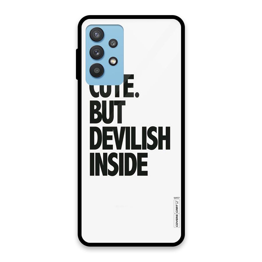 Cute But Devil Glass Back Case for Galaxy M32 5G