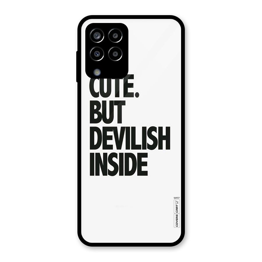 Cute But Devil Glass Back Case for Galaxy M33