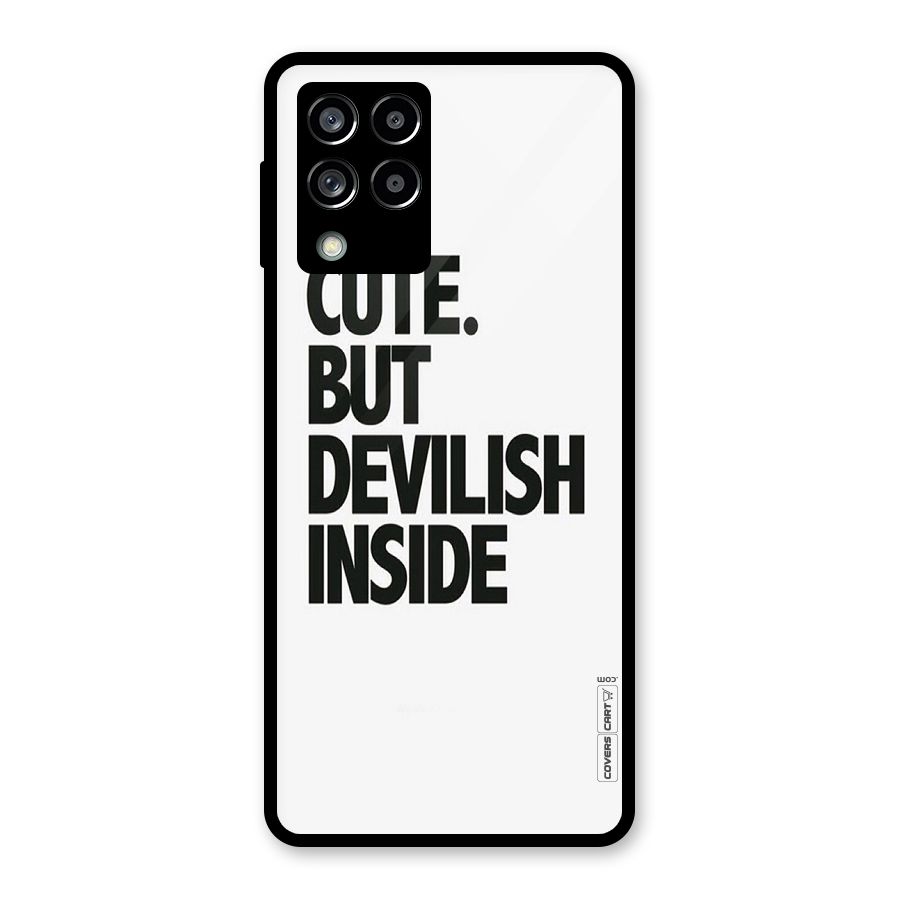 Cute But Devil Glass Back Case for Galaxy M53 5G