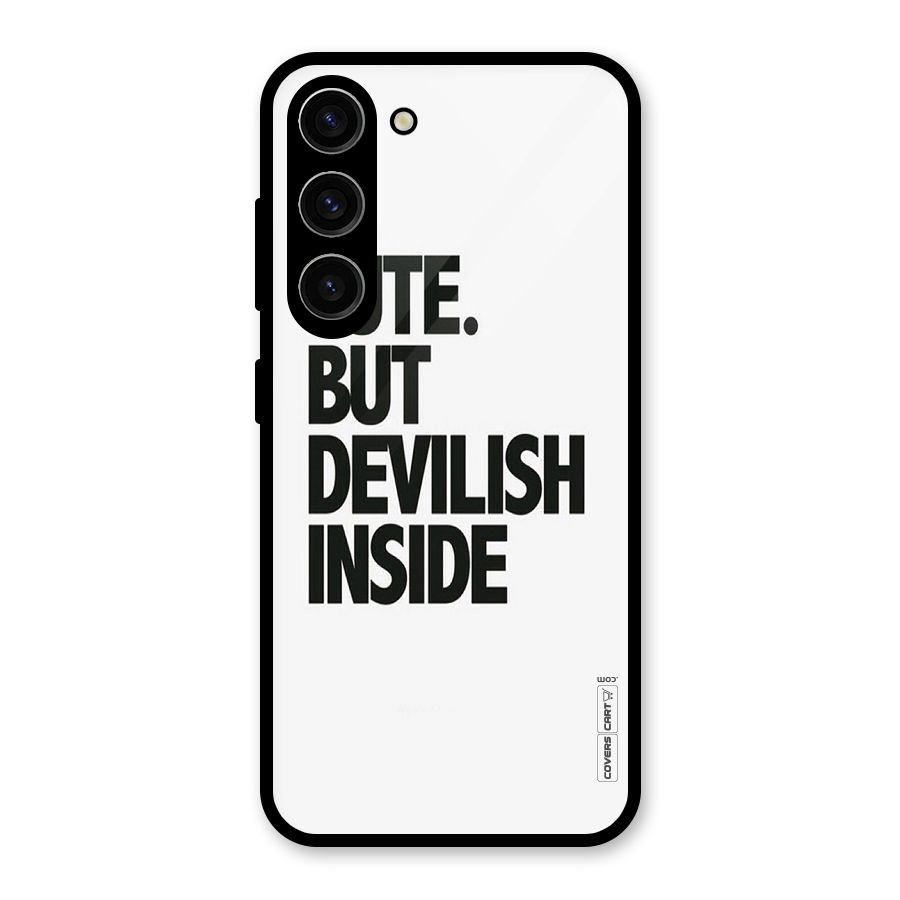 Cute But Devil Glass Back Case for Galaxy S23