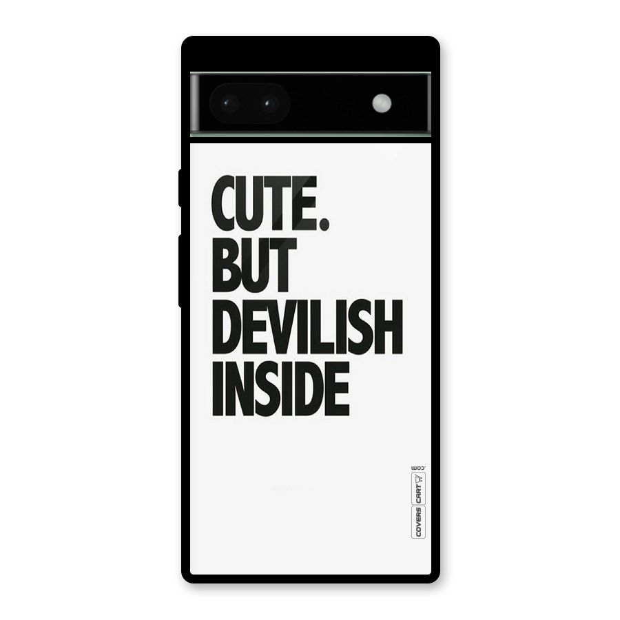 Cute But Devil Glass Back Case for Google Pixel 6a