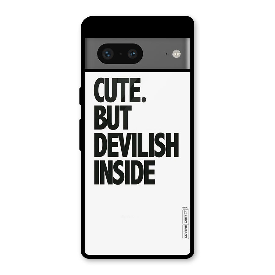 Cute But Devil Glass Back Case for Google Pixel 7