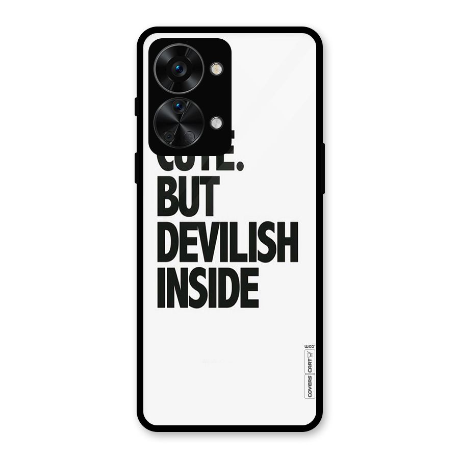 Cute But Devil Glass Back Case for OnePlus Nord 2T